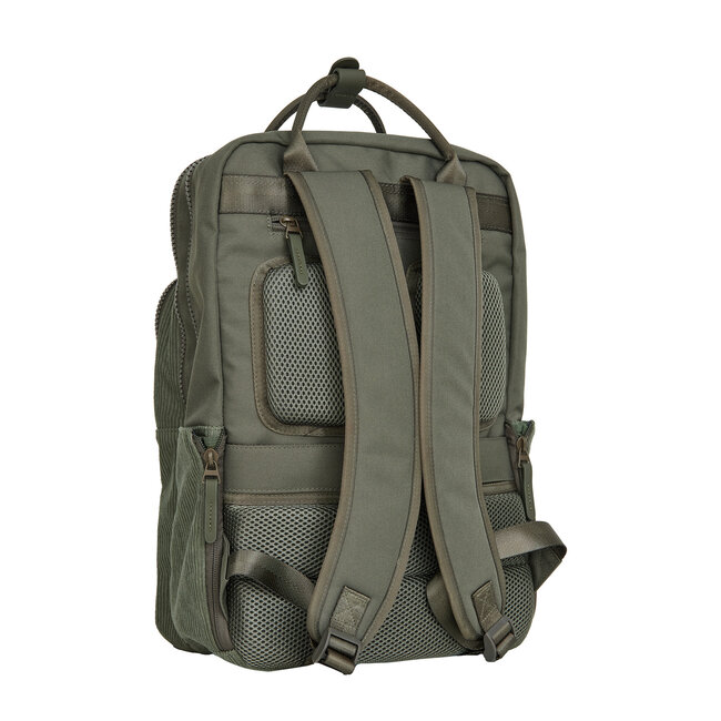 New Rebels 'Ribbi' Milwaukee Rugzak - 15.6 inch Laptopvak  - Sage groen