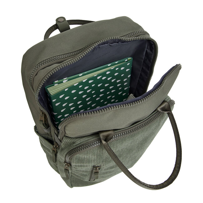 New Rebels 'Ribbi' Milwaukee Rugzak - 15.6 inch Laptopvak  - Sage groen