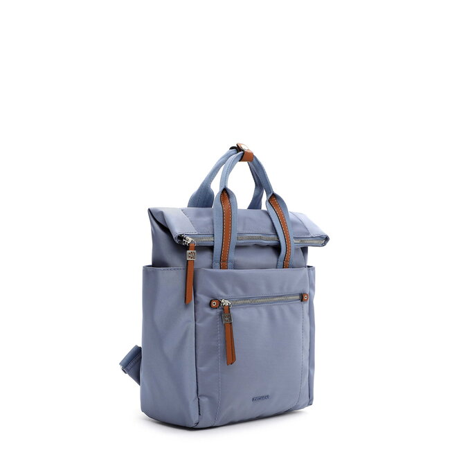 Emily & Noah 'Esther' Rolltop Rugzak - Kristal Blauw