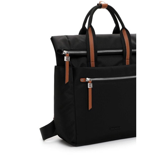 Emily & Noah 'Esther' Rolltop Rugzak - Zwart