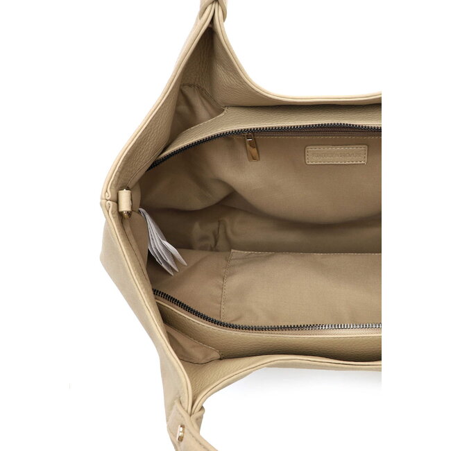 Emily & Noah 'Jeanna' Suèdelook Schouder/Handtas Groot - Kaki