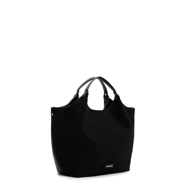 Emily & Noah 'Jeanna' Suèdelook Schouder/Handtas Groot - Zwart