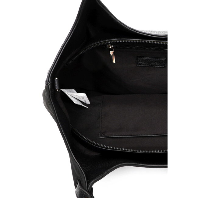 Emily & Noah 'Jeanna' Suèdelook Schouder/Handtas Groot - Zwart