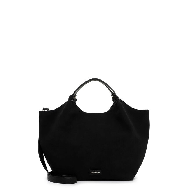 Emily & Noah 'Jeanna' Suèdelook Schouder/Handtas Groot - Zwart