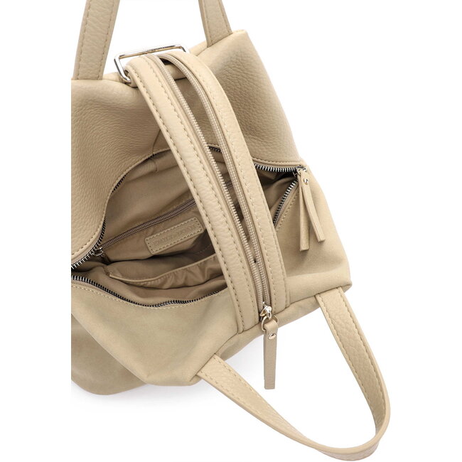 Emily & Noah 'Jeanna' Suèdelook Rugtas - Kaki