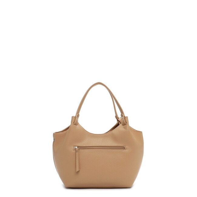 Emily & Noah 'Jeanna' Suèdelook Schouder/Handtas Klein - Zand