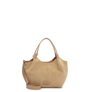 Emily & Noah 'Jeanna' Suèdelook Schouder/Handtas Klein - Zand