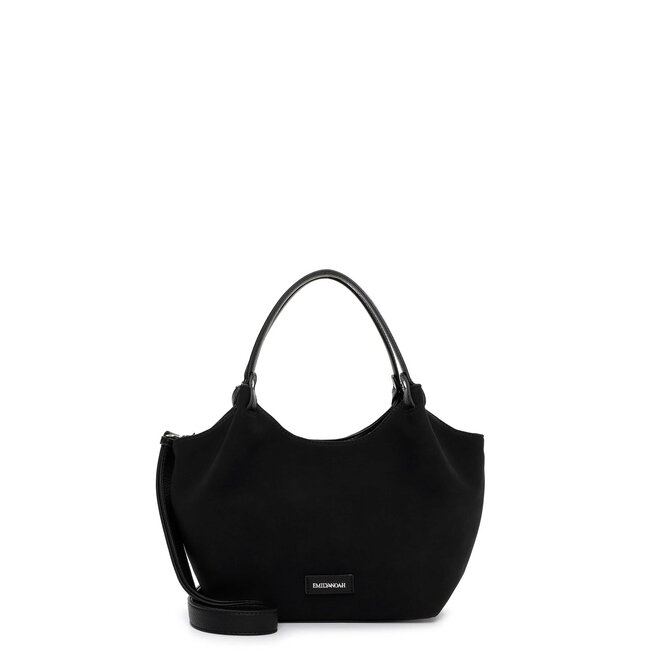 Emily & Noah 'Jeanna' Suèdelook Schouder/Handtas Klein - Zwart