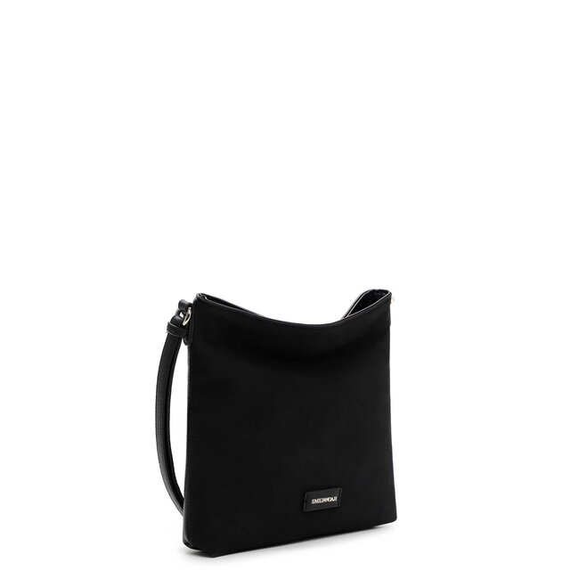 Emily & Noah 'Jeanna' Suèdelook Schoudertas - Zwart
