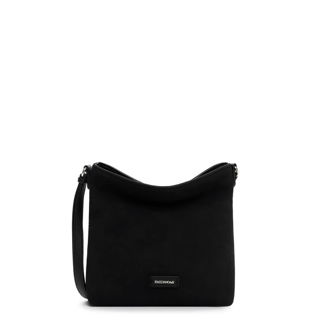 Emily & Noah 'Jeanna' Suèdelook Schoudertas - Zwart