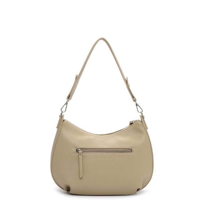 Emily & Noah 'Jeanna' Suèdelook Schouder/Handtas Groot - Kaki