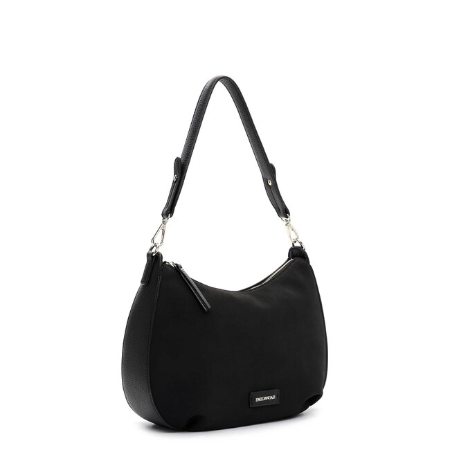 Emily & Noah 'Jeanna' Suèdelook Schouder/Handtas Groot - Zwart