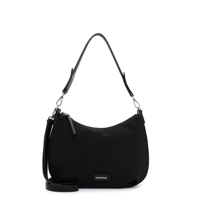 Emily & Noah 'Jeanna' Suèdelook Schouder/Handtas Groot - Zwart