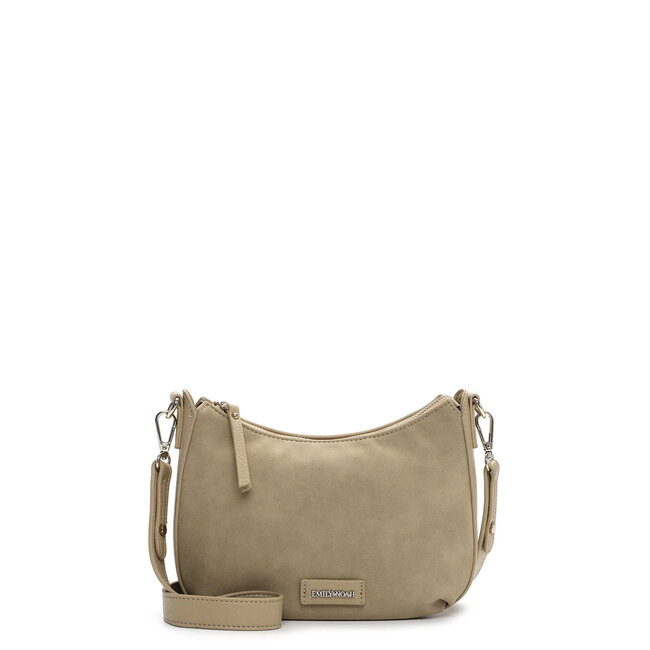 Emily & Noah 'Jeanna' Suèdelook Schoudertas Klein - Kaki