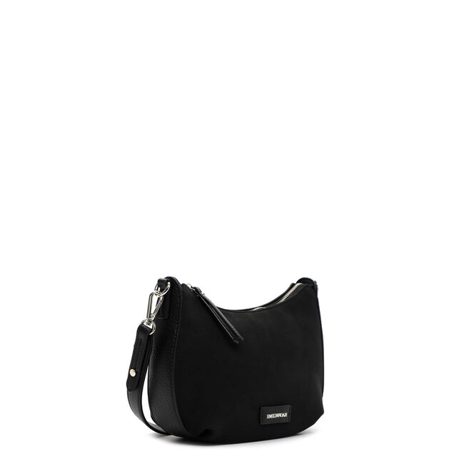 Emily & Noah 'Jeanna' Suèdelook Schoudertas Klein - Zwart