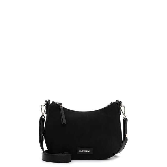 Emily & Noah 'Jeanna' Suèdelook Schoudertas Klein - Zwart