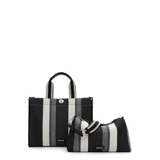 Emily & Noah 'Jasmin 'Bag in Bag Shopper - Zwart