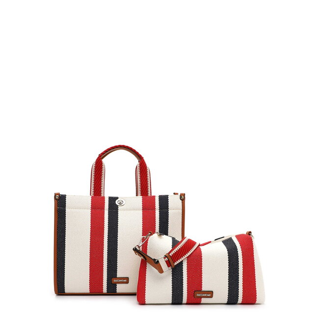 Emily & Noah 'Jasmin ' Bag in Bag Shopper - Rood
