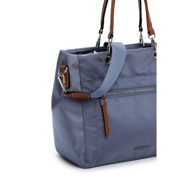 Emily & Noah 'Esther' Handtas/Schoudertas - Kristal Blauw