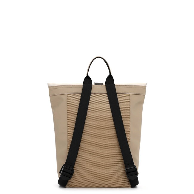 Emily & Noah 'Pessac Rue 09' Rolltop Rugzak -Zand/Taupe/Ecru