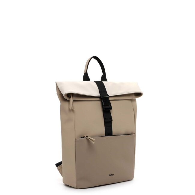 Emily & Noah 'Pessac Rue 09' Rolltop Rugzak -Zand/Taupe/Ecru