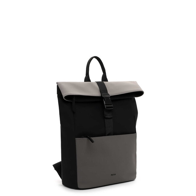 Emily & Noah 'Pessac Rue 09' Rolltop Rugzak -Zwart/Grijs