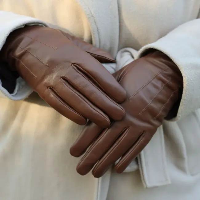 Bear Design Leren dames handschoenen 'Claudia' zwart - Maat S