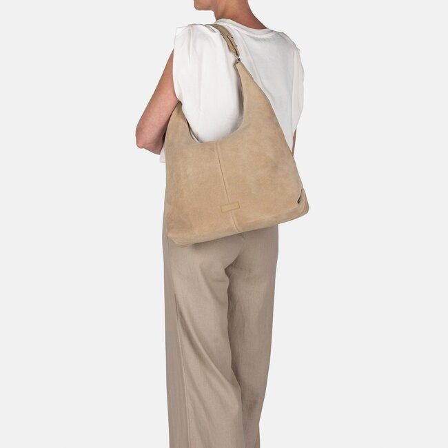 Burkely  'Vienna' Schoudertas Hobo - Nude