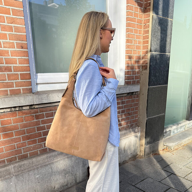 Burkely  'Vienna' Schoudertas Hobo - Nude