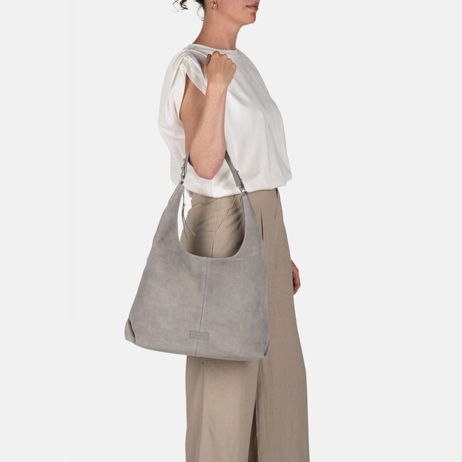 Burkely  'Vienna' Schoudertas Hobo - Grijs
