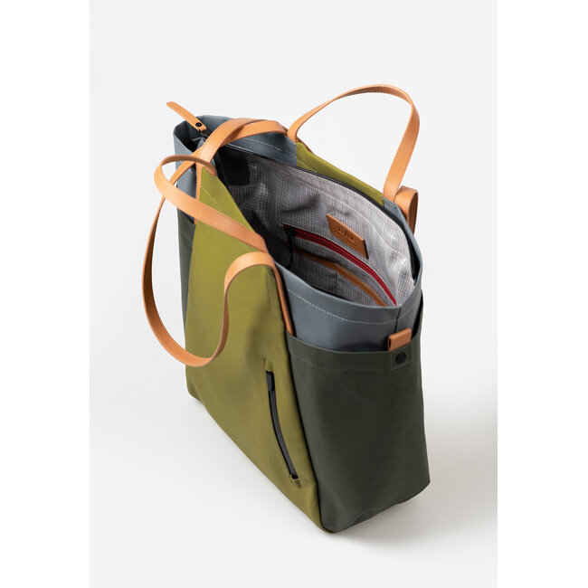 Aunts & Uncles 'Takamatsu' Shopper - Marshland/Loden/Stormy