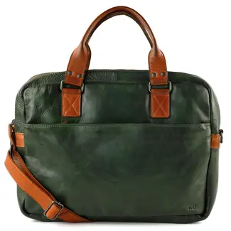 Bear Design 'Leandro' Groen/Cognac - CL32843 Cow Lavato Collectie