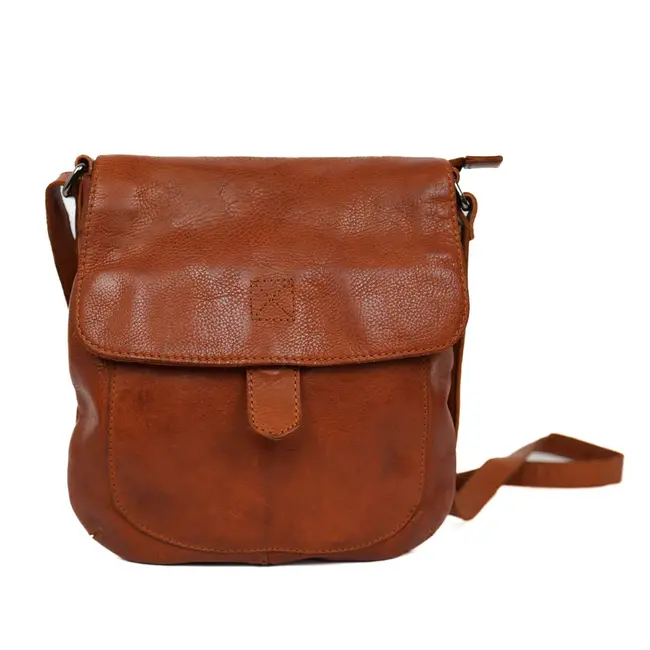 Bear Design 'Jip' Schoudertas met flap Cognac -  MJ1995