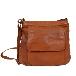 Bear Design 'Merle' Schoudertas met voorvak Cognac -  MJ2034