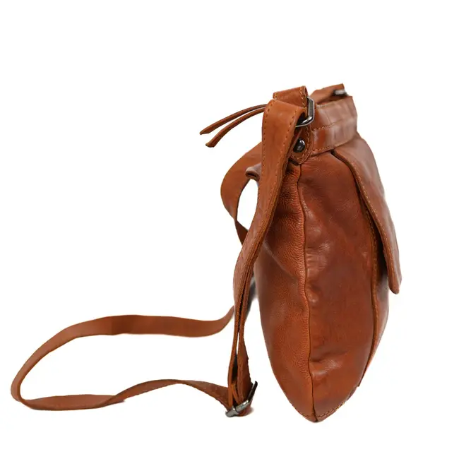 Bear Design 'Merle' Schoudertas met voorvak Cognac -  MJ2034