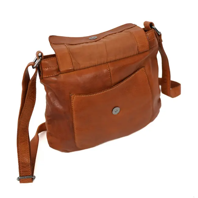 Bear Design 'Merle' Schoudertas met voorvak Cognac -  MJ2034