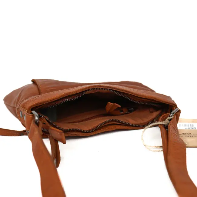 Bear Design 'Merle' Schoudertas met voorvak Cognac -  MJ2034