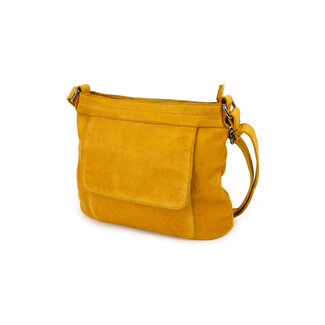 Bear Design 'Merle' Schoudertas met voorvak Geel -  MJ2034