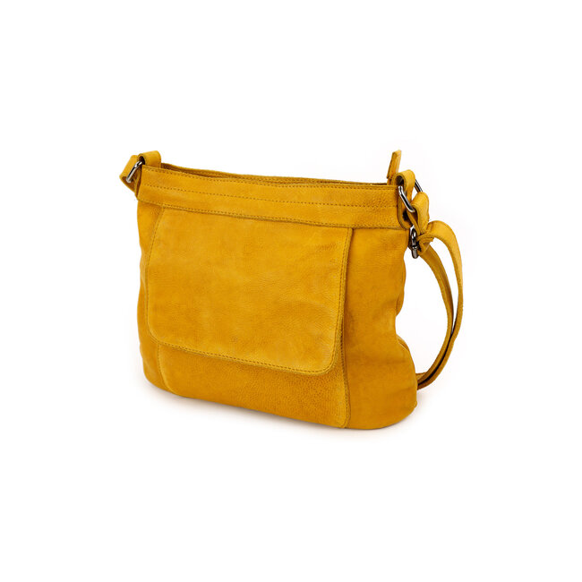 Bear Design 'Merle' Schoudertas met voorvak Geel -  MJ2034