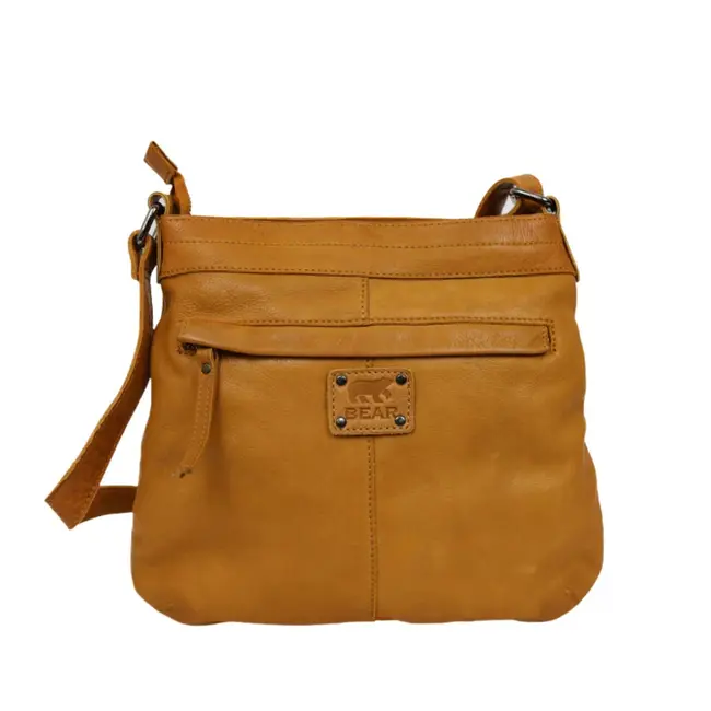 Bear Design 'Merle' Schoudertas met voorvak Geel -  MJ2034