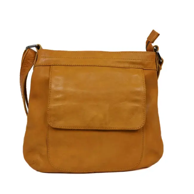 Bear Design 'Merle' Schoudertas met voorvak Geel -  MJ2034