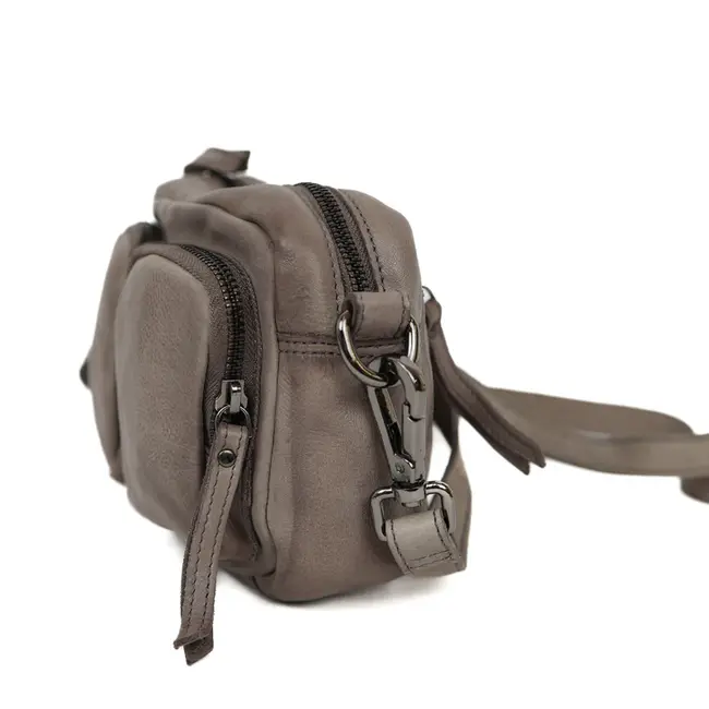 Bear Design 'Amber' Klein schoudertasje met voorvakjes Grijs -  MJ2035