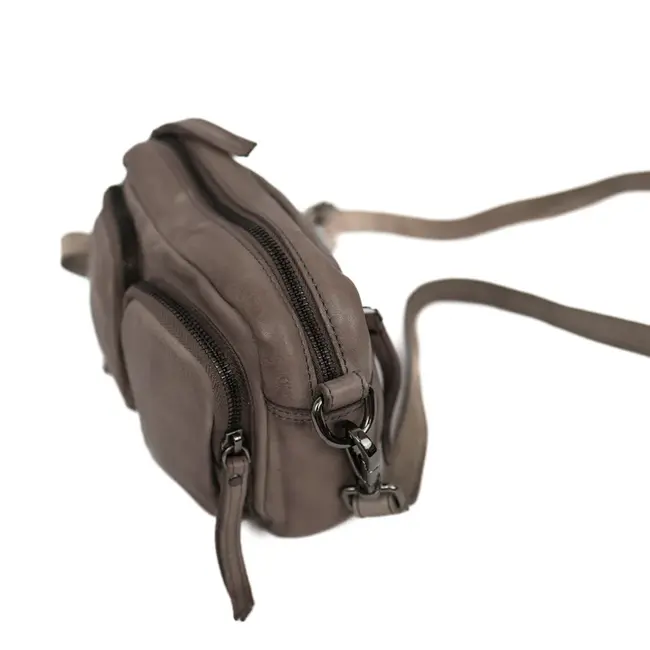 Bear Design 'Amber' Klein schoudertasje met voorvakjes Grijs -  MJ2035