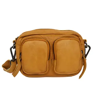 Bear Design 'Amber' Klein schoudertasje met voorvakjes Geel -  MJ2035