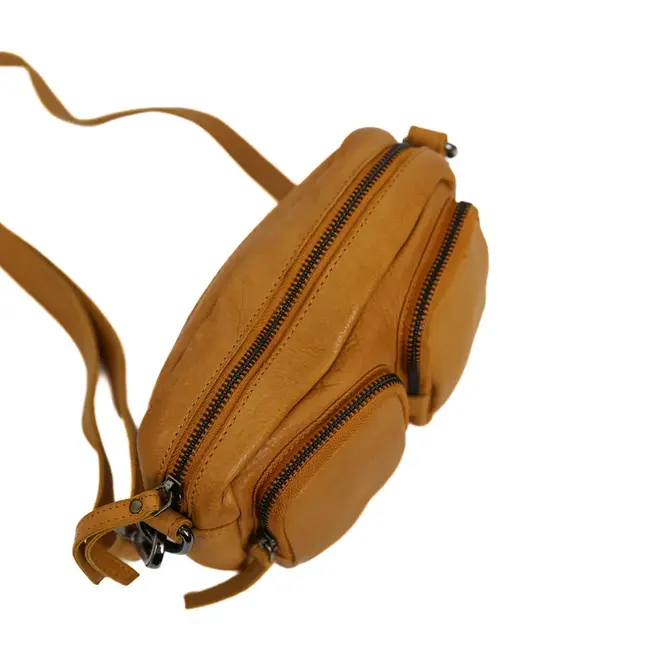 Bear Design 'Amber' Klein schoudertasje met voorvakjes Geel -  MJ2035