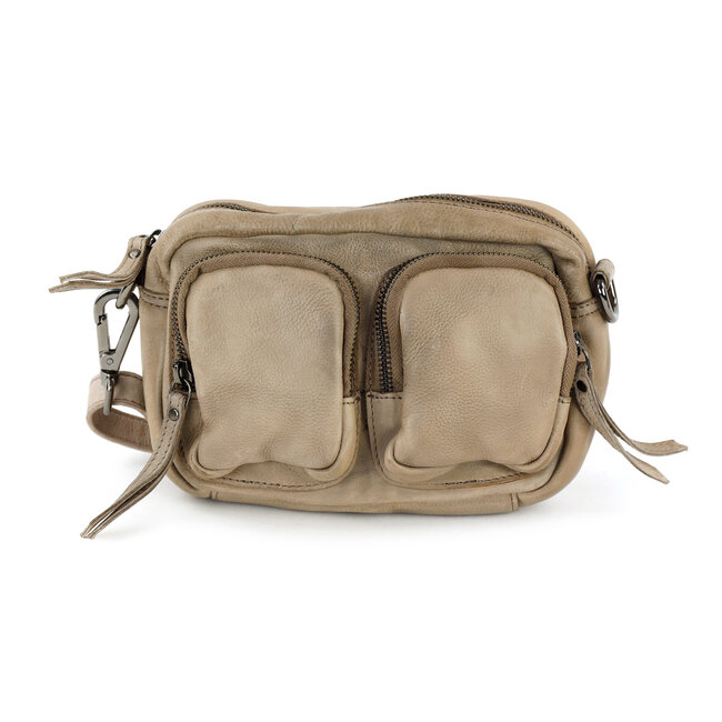 Bear Design 'Amber' Klein schoudertasje met voorvakjes Taupe -  MJ2035