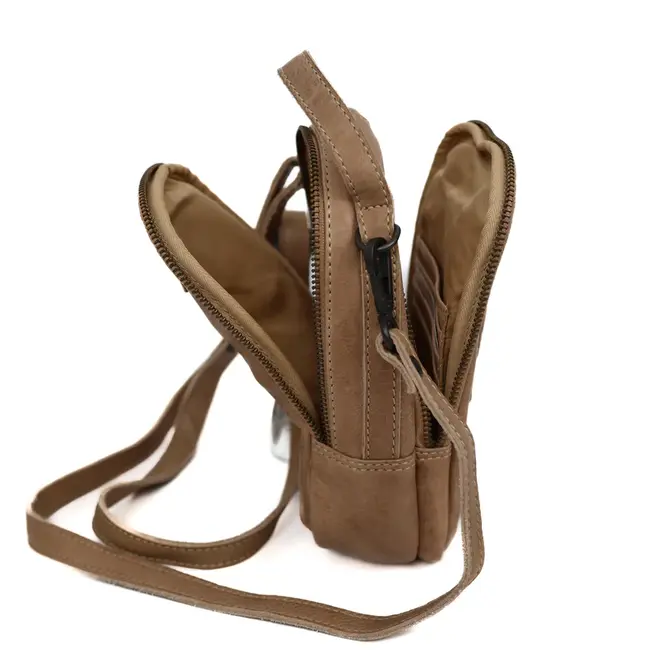 Bear Design  'Bodhi' Klein schoudertasje met ritsen Baltic Beige - CL 45353