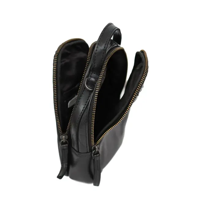 Bear Design  'Bodhi' Klein schoudertasje met ritsen Zwart - CL 45353