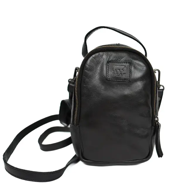 Bear Design  'Bodhi' Klein schoudertasje met ritsen Zwart - CL 45353