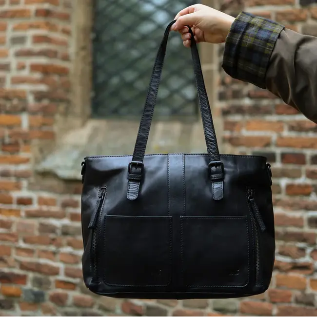 Bear Design  'Fleur' Hand-/schoudertas Zwart - CL41487